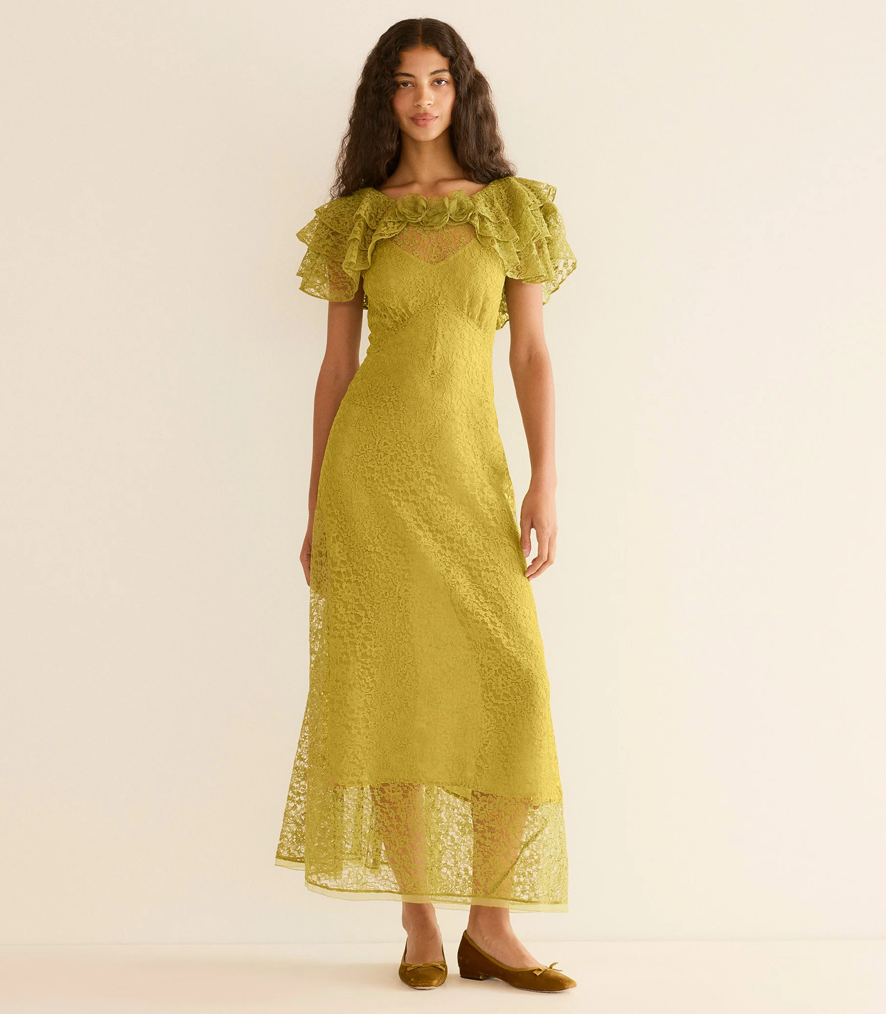 NEVARA DRESS -- GREEN TEA - Image 5