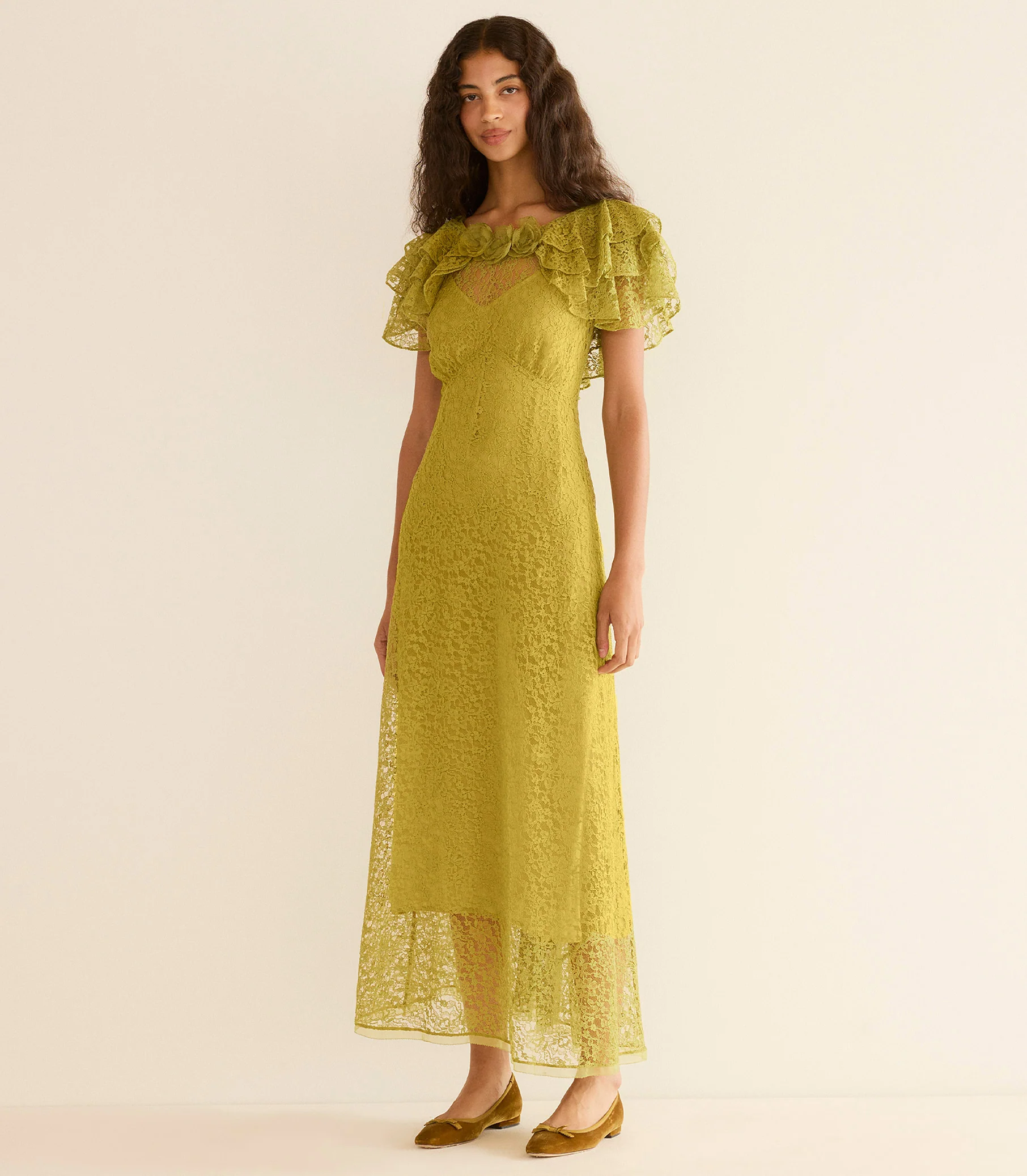 NEVARA DRESS -- GREEN TEA - Image 6
