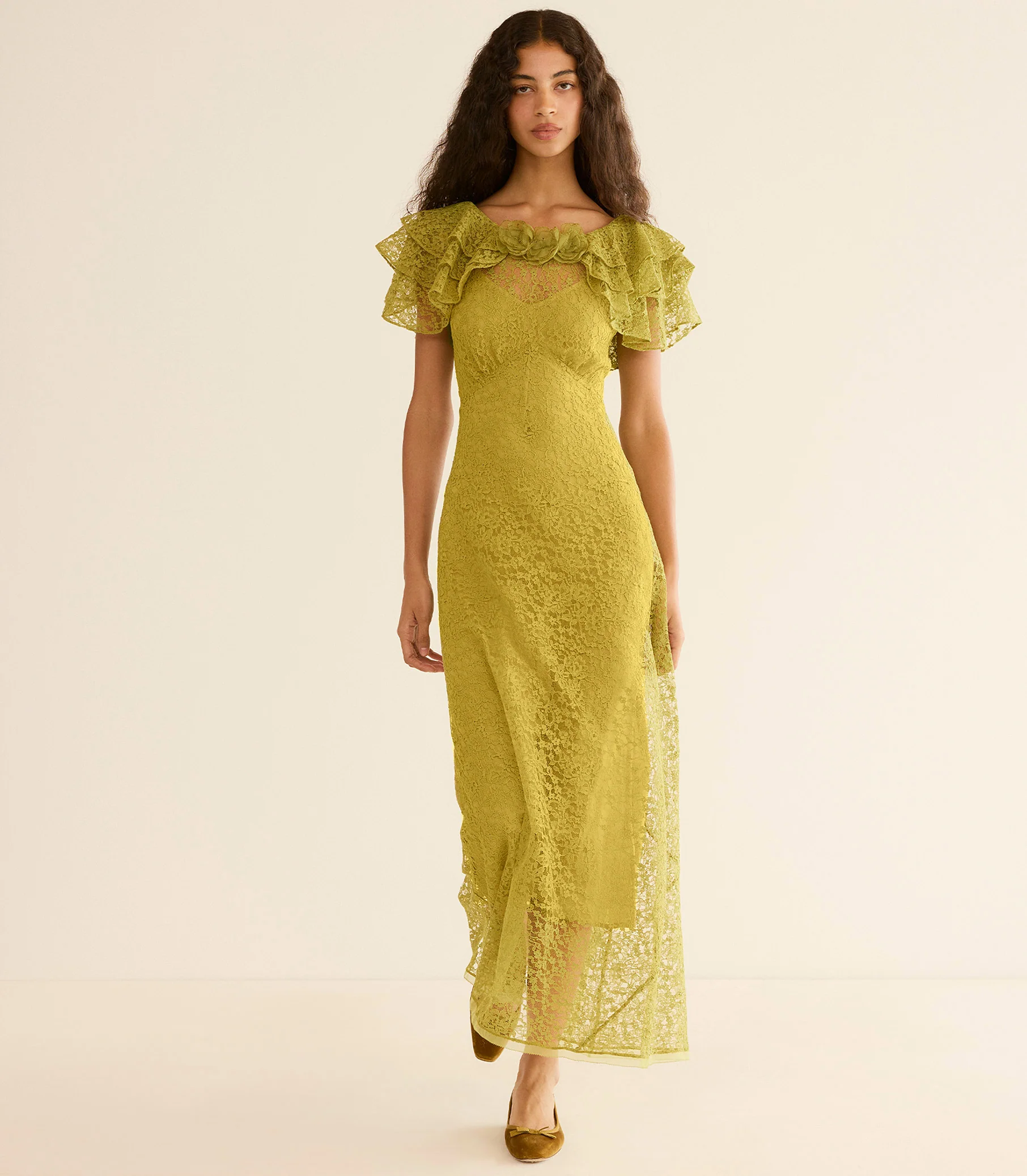 NEVARA DRESS -- GREEN TEA - Image 7
